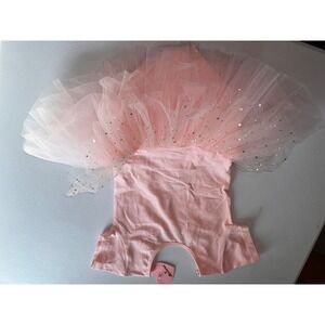 Malina Pink Ballet Tutu Leotard Dress Silver Sequins Girls Dancewear New